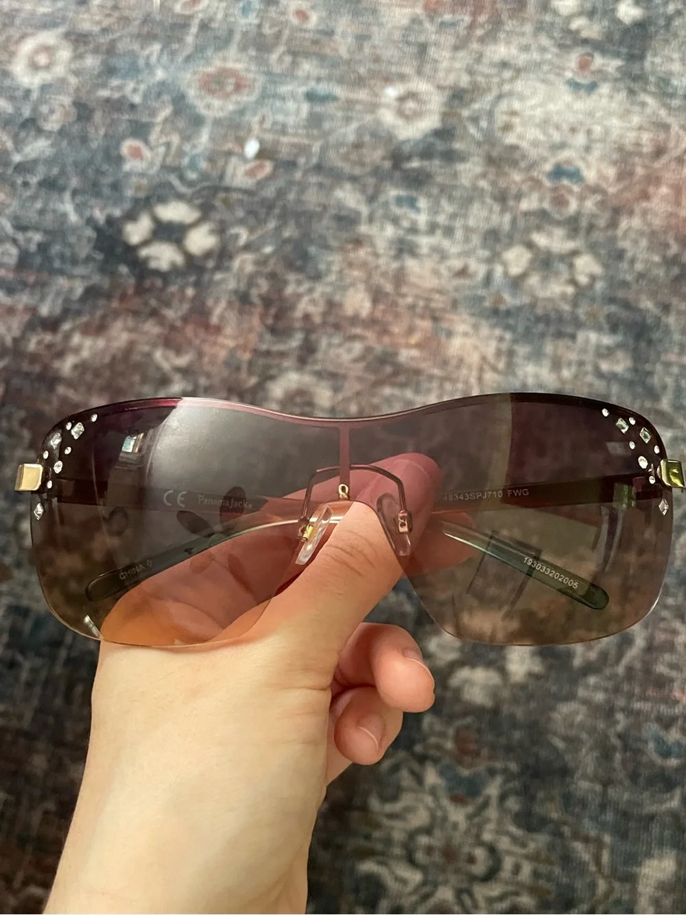 Panama Jack foster grant sunglasses with rhinestones pre owned